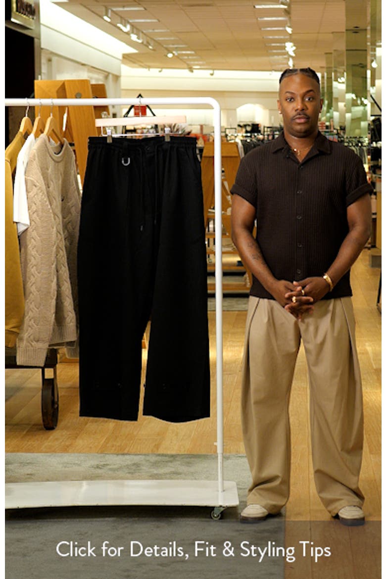 Sport Uniform Oversize Wide Leg Drawstring Pants video