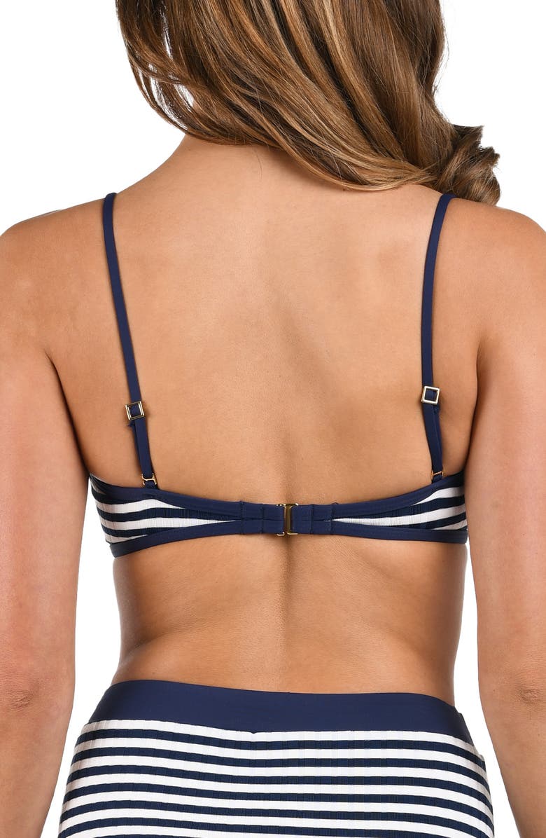 La Blanca Sail Bandeau Bikini Top, Alternate, color, Indigo