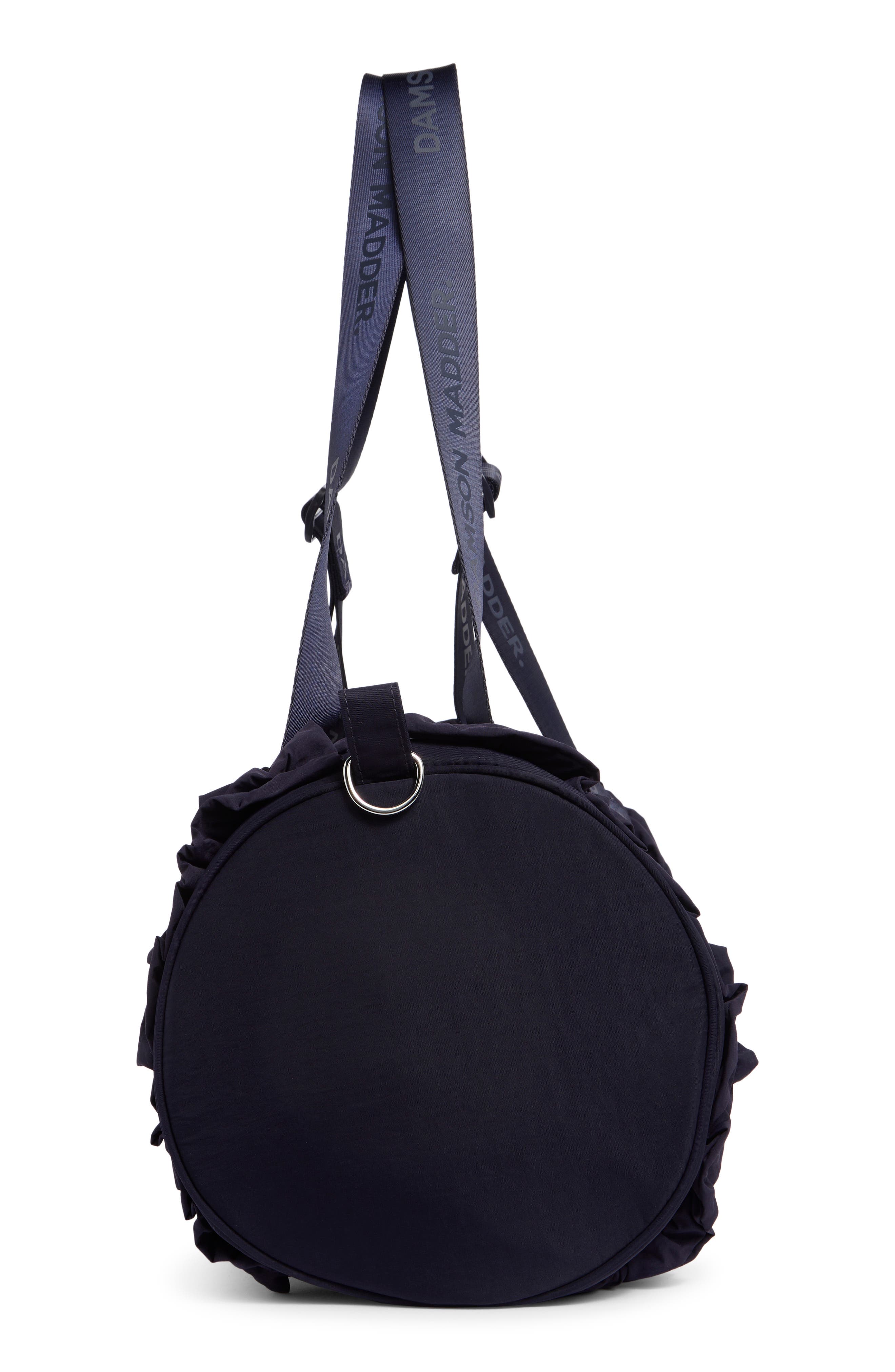 Brooke Frill Barrel Bag, Alternate, color, NAVY