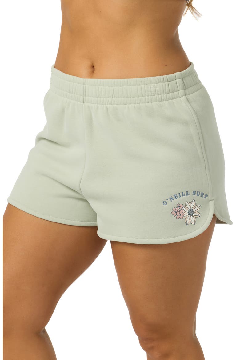 Petal Fleece Shorts, Alternate, color, DESERT SAGE