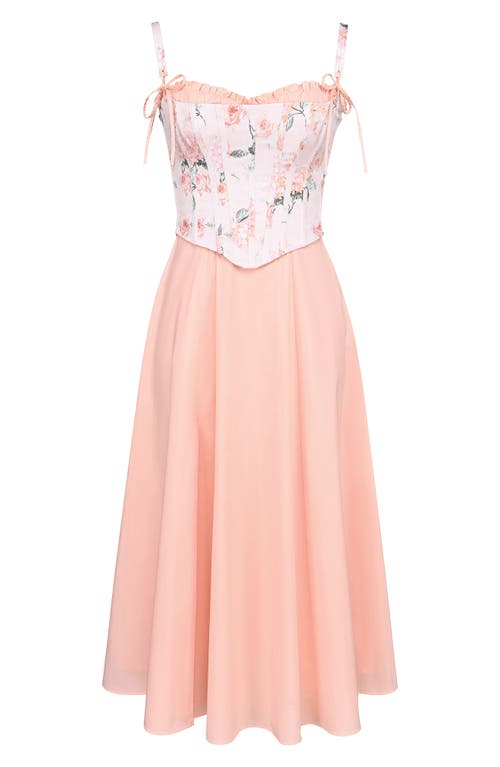 House Of Cb Sade Gathered Corset Cocktail Dress