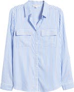 beachlunchlounge Farrah Stripe Button-Up Shirt