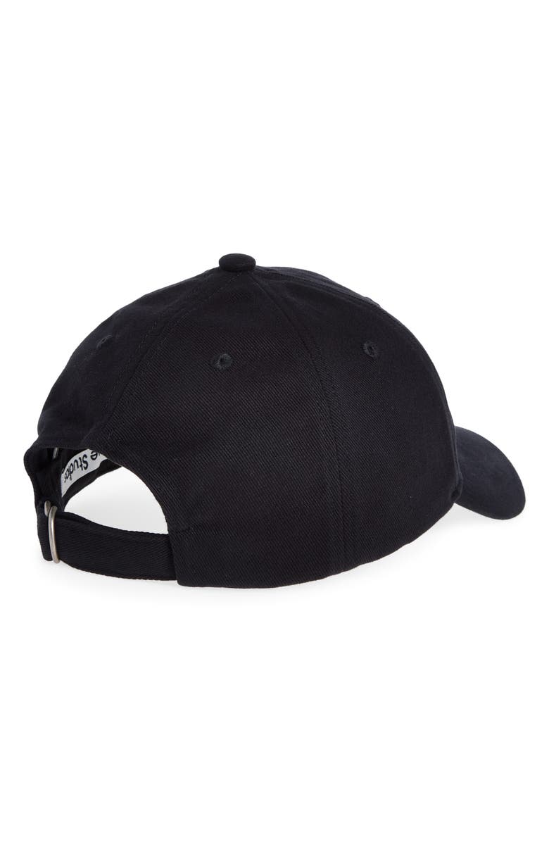 Acne Studios Carliy Straight Logo Baseball Cap, Alternate, color, Black