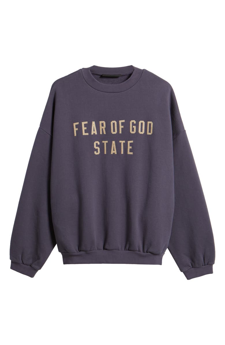 Fear of God Essentials State Logo Cotton Fleece Graphic Sweatshirt, Alternate, color, 