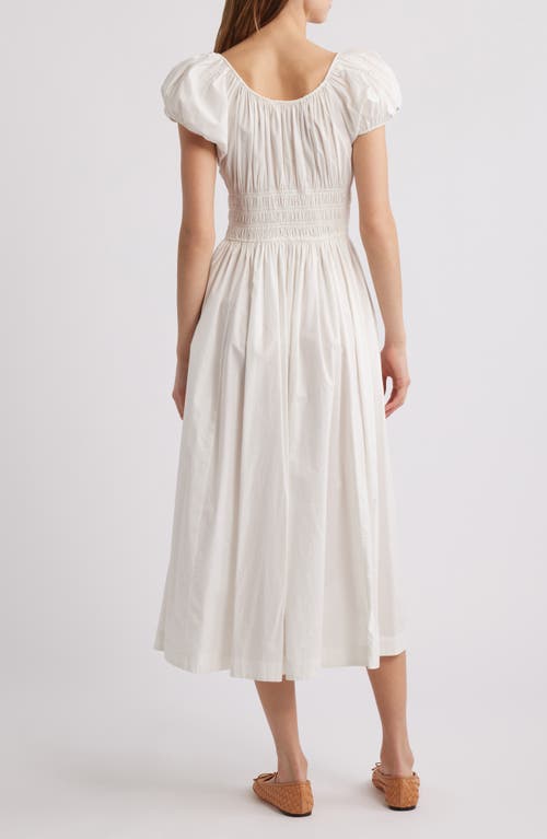 Shop Doen Dôen Quinn Organic Cotton Poplin Maxi Dress In Salt