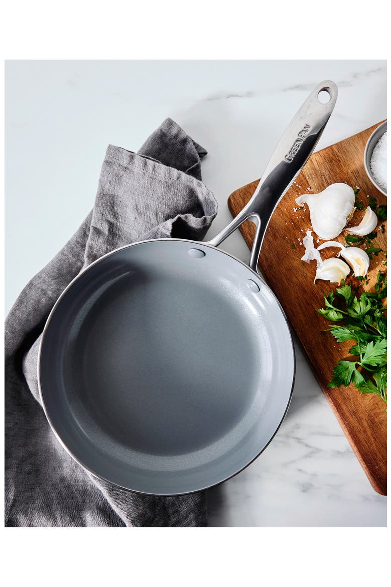 Valencia Stainless Steel Nonstick Frying Pan, Alternate, color, STAINLESS STEEL