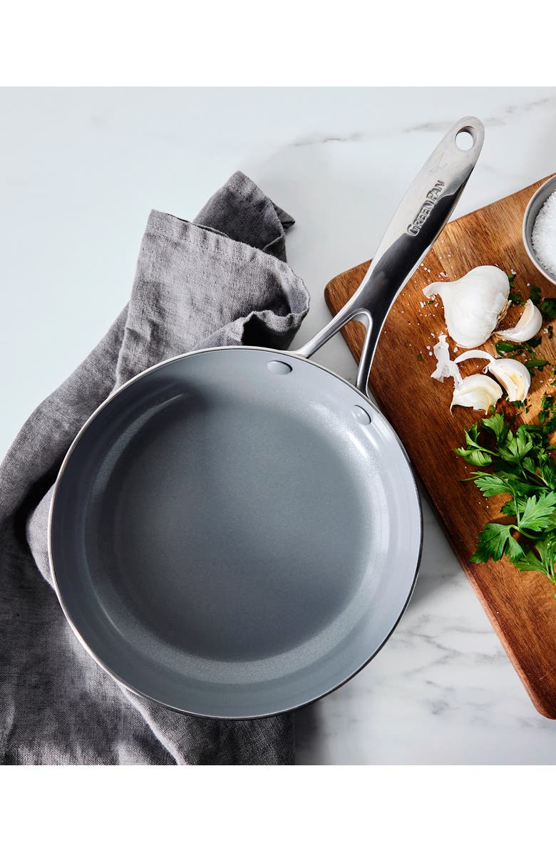 GreenPan Valencia Stainless Steel Nonstick Frying Pan, Alternate, color, Stainless Steel