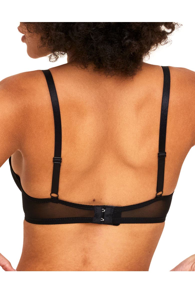 Kaia Unlined Quarter Cup Bra, Alternate, color, Charcoal