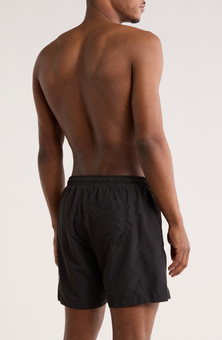 BOSS x NBA Swim Trunks, Alternate, color, Black