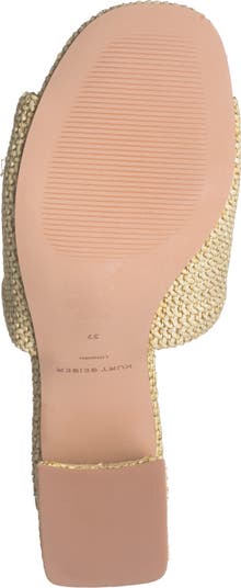 Olive Block Heel Slide Sandal