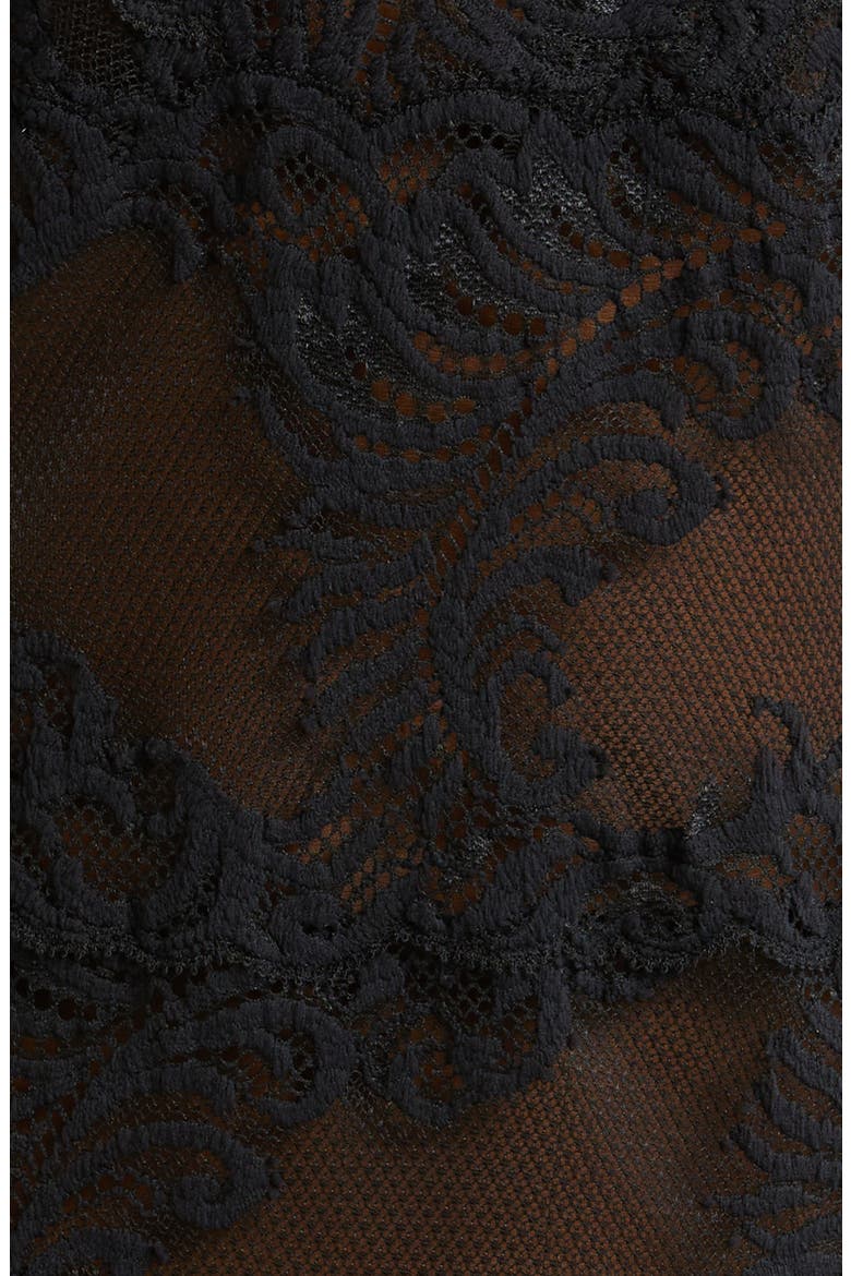 Amara Lace Chemise, Alternate, color, BLACK