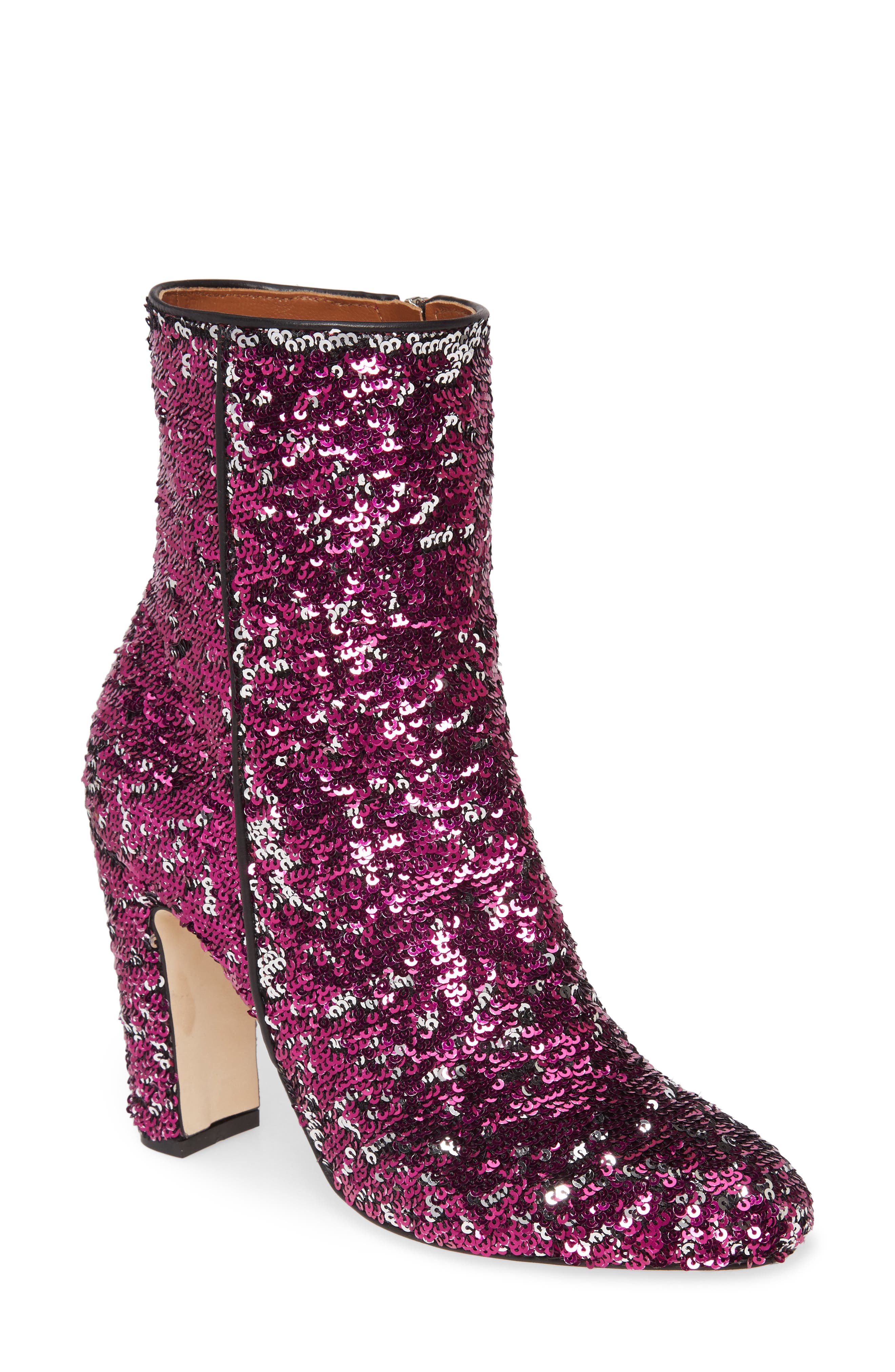 Paris Texas Reversible Sequin Bootie, Main, color, 