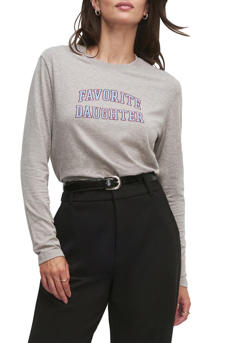 The Collegiate Crop T-Shirt, Main, color, HEATHER GREY/LIGHT