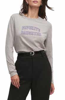 The Cropped Collegiate Long Sleeve Graphic T-Shirt
