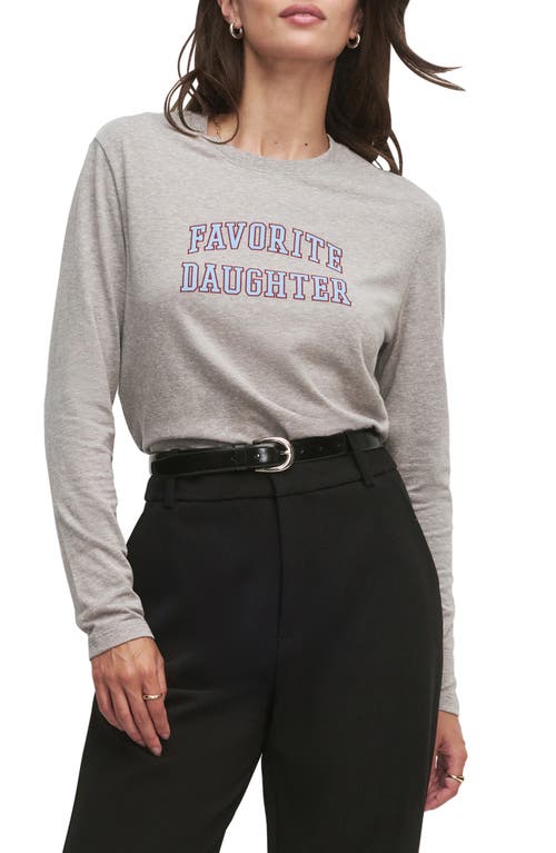 Favorite Daughter The Collegiate Crop T-shirt In Gray
