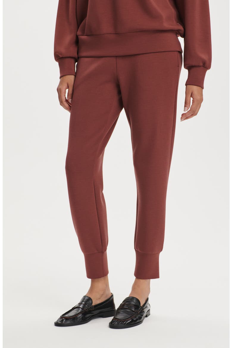 Brushed Rib Slim Cuff 25-Inch Pants, Main, color, CINNAMON