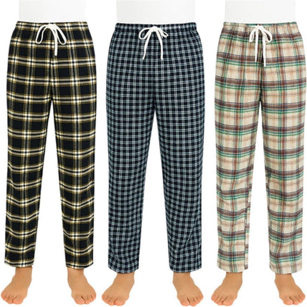 BenBen 3 Pack Mens Flannel Pajamas Pants Ultra Soft in Red  product