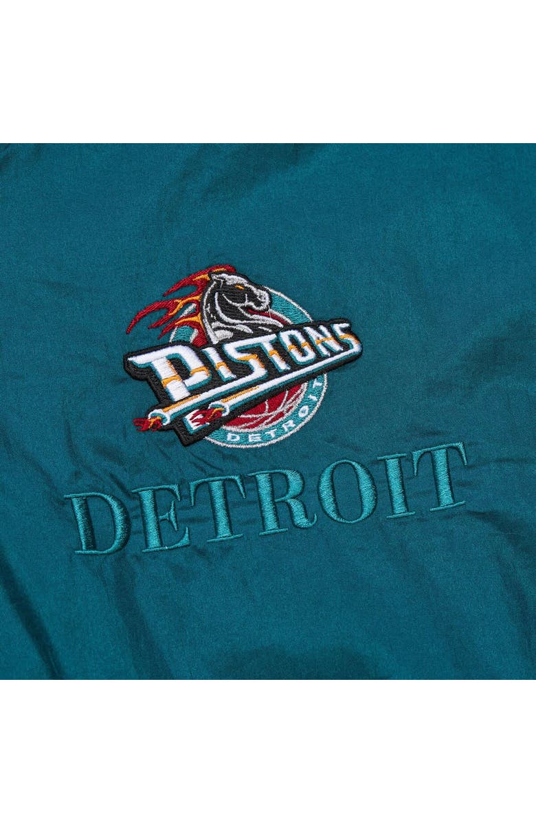 Mitchell & Ness Unisex Mitchell & Ness Teal Detroit Pistons Hardwood Classics Team OG 3.0 Anorak Half-Zip Windbreaker Jacket, Alternate, color,
