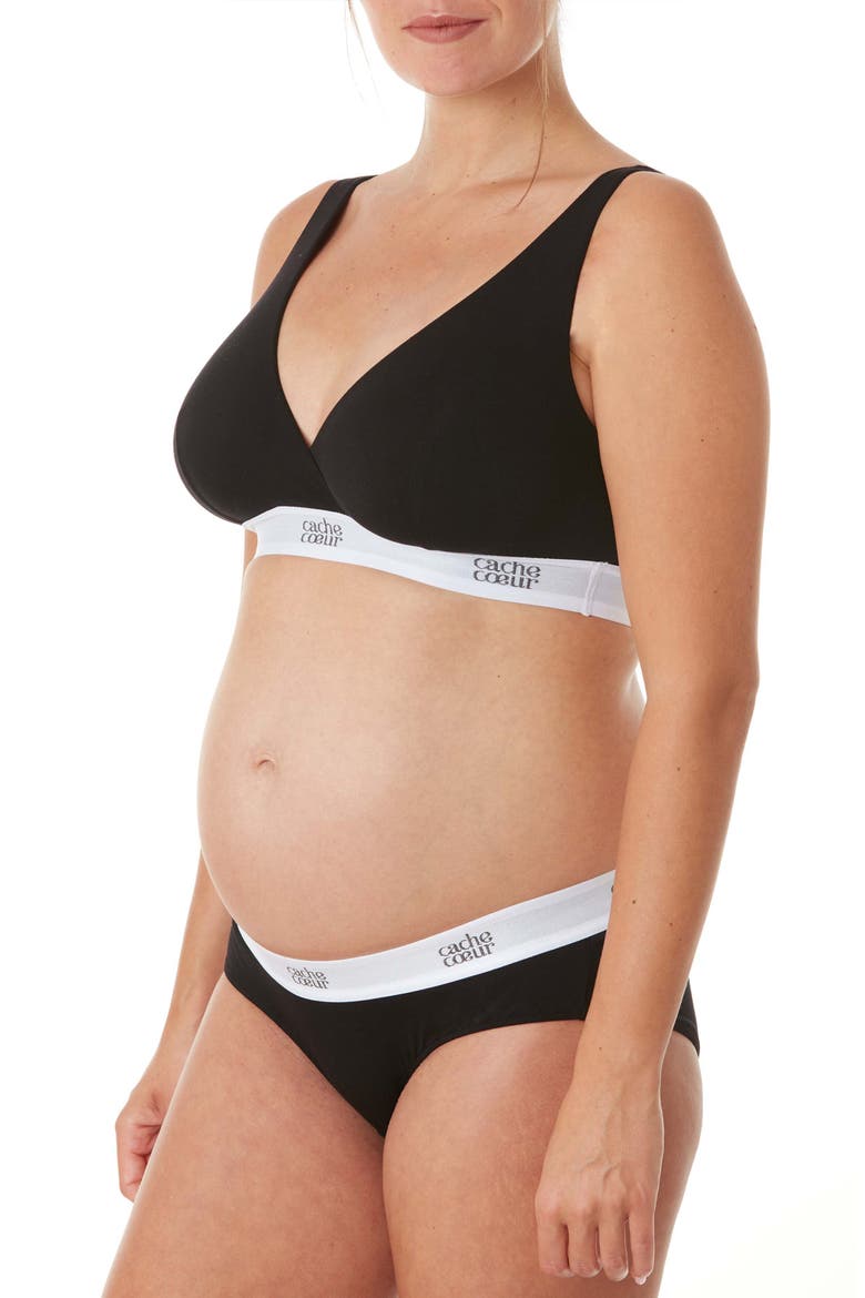 Life Maternity and nursing bra, Alternate, color, BLACK