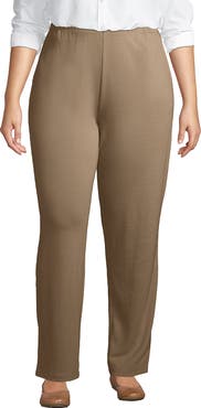 Lands' End Plus Size Sport Knit High Rise Pants