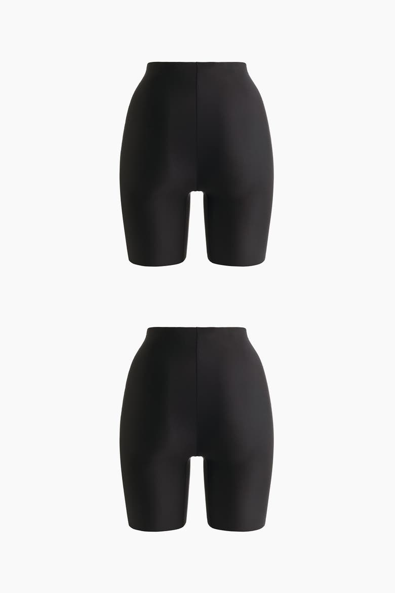 2-pack No-show Light Shaping Bikers, Alternate, color, Black
