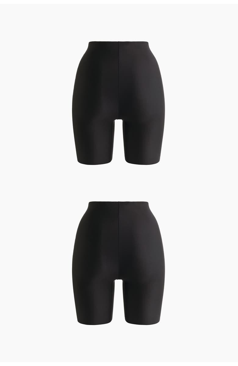 H&M 2-pack no-show light shaping bikers, Alternate, color, Black