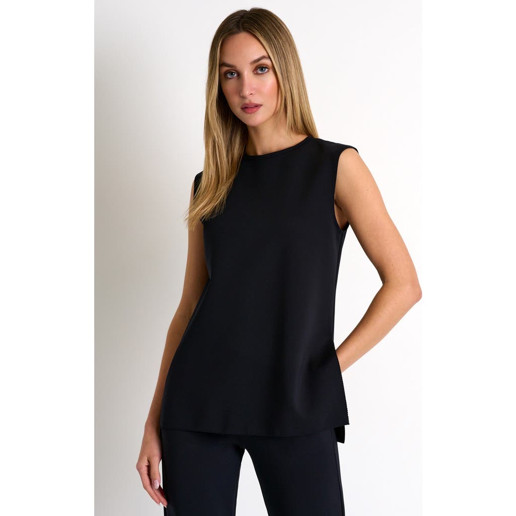 Shan Elegant Sleeveless Top In Black