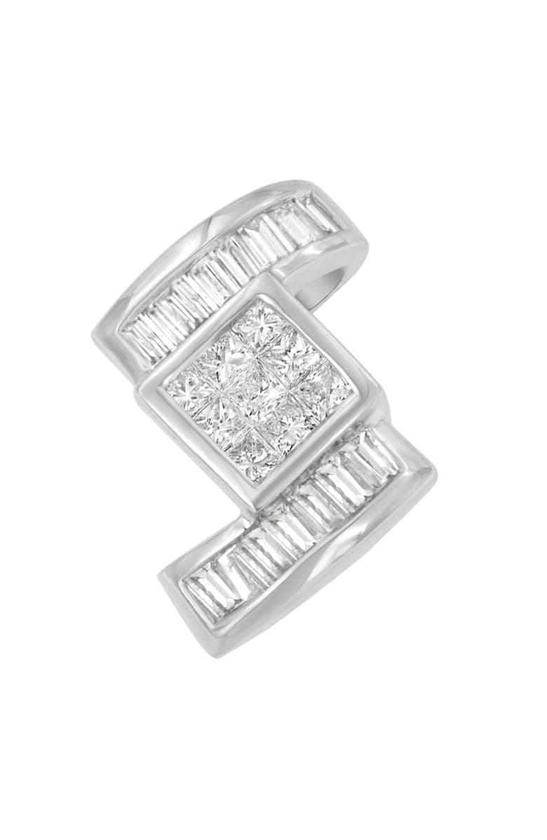 Haus of Brilliance 14K White Gold 1 2/5 Cttw Diamond Zig Zag Pendant Necklace, Alternate, color, White