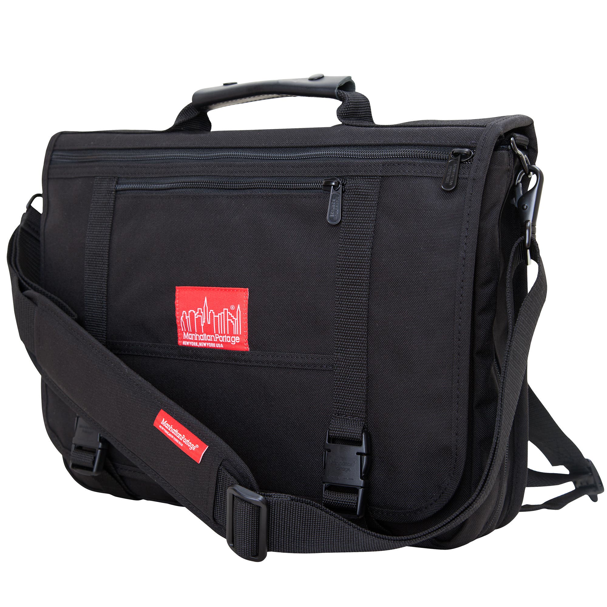 Manhattan Portage The Wallstreeter 3-Way Carry Bag, Main, color, Black