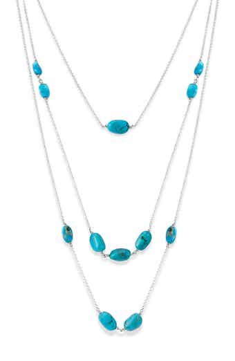 SAMUEL B. Layered Sleeping Beauty Turquoise Station Necklace