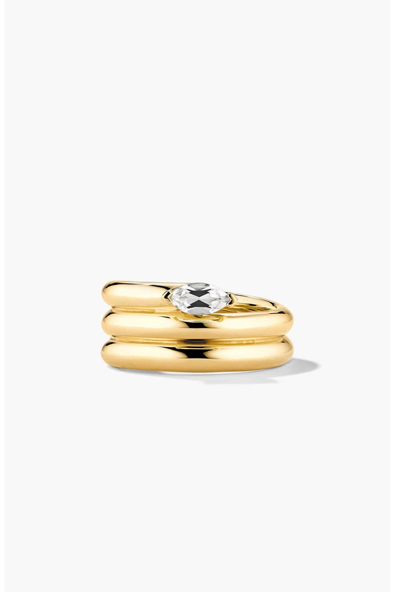 Boa Gemstone Coil Ring, Alternate, color, White Topaz