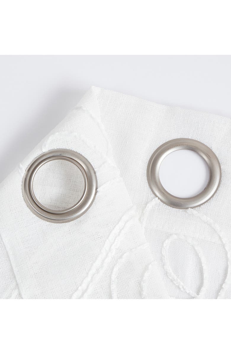 DAINTY HOME Stella Set of 2 Sheer Panel Curtains, Alternate, color, White