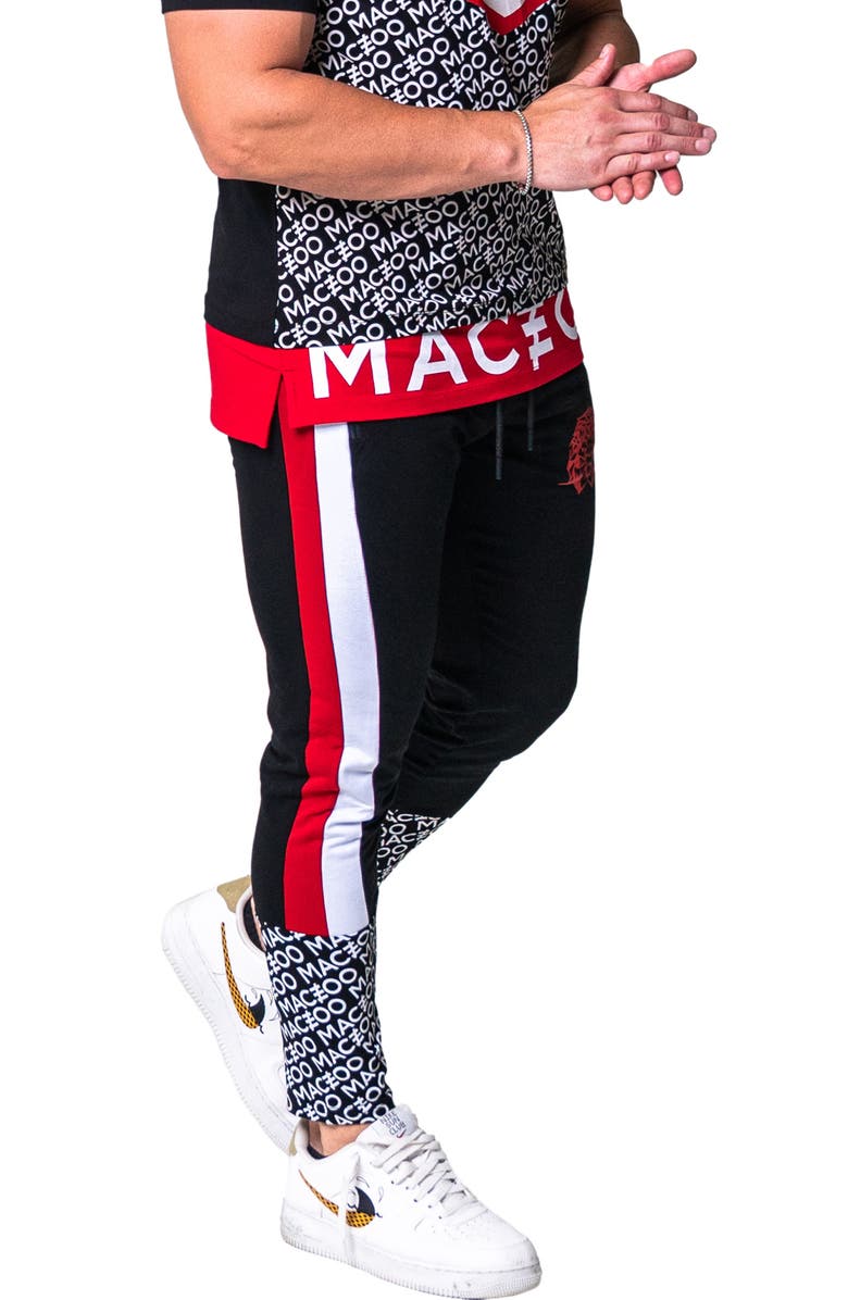 Maceoo Arrow Zip Hem Joggers, Alternate, color, Black