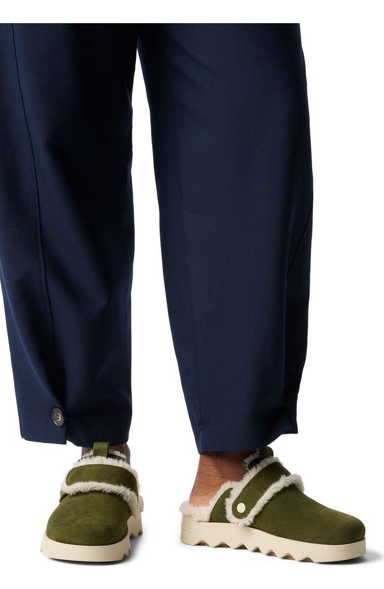 SOREL Viibe Faux Fur Clog, Alternate, color, Utility Green/ Ceramic