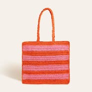 Zsa Zsa Zsu Delhi 100% Raffia Shoulder Bag 17X14 In