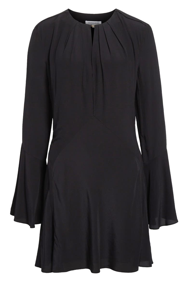 Mini Ezri Long Sleeve Dress, Alternate, color, BLACK