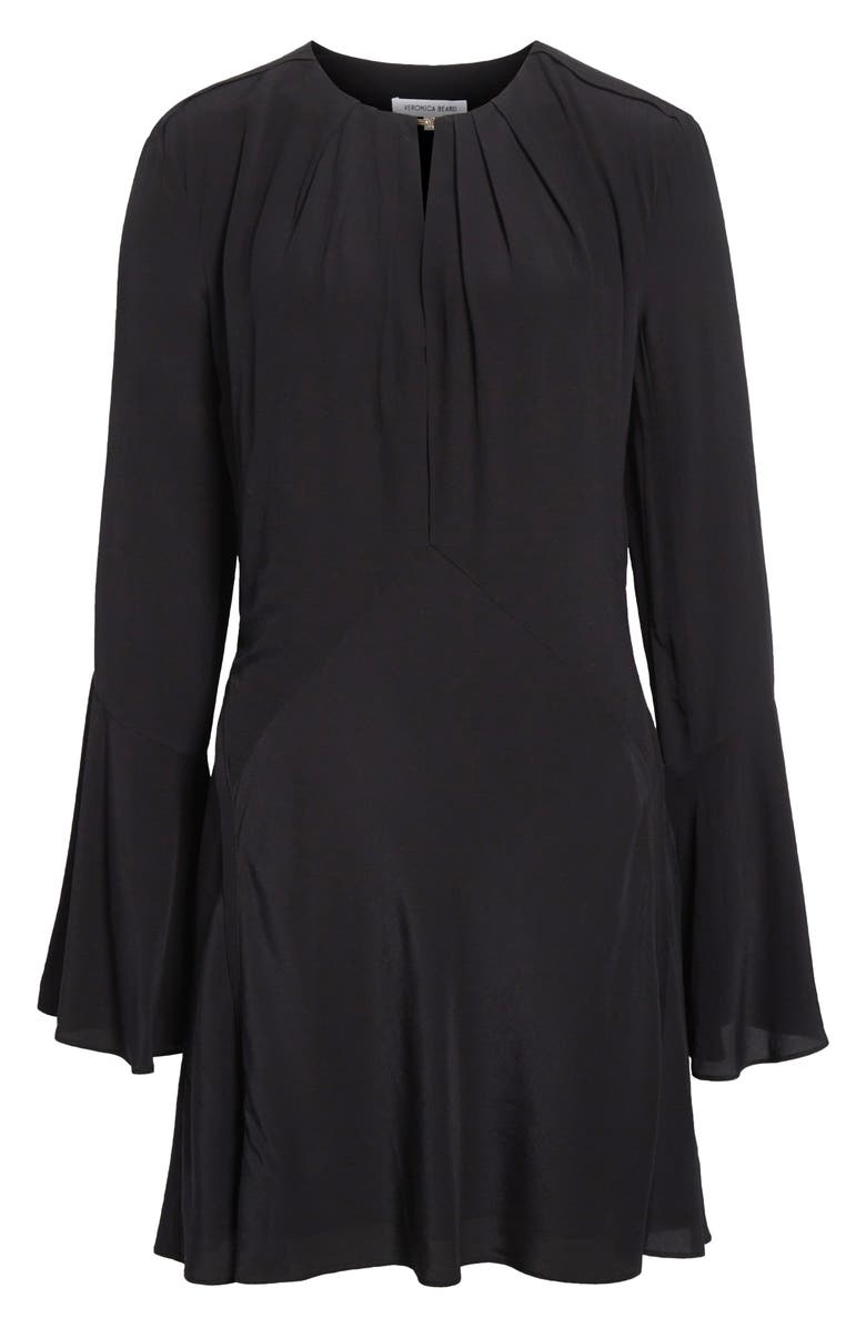 Veronica Beard Mini Ezri Long Sleeve Dress, Alternate, color, Black