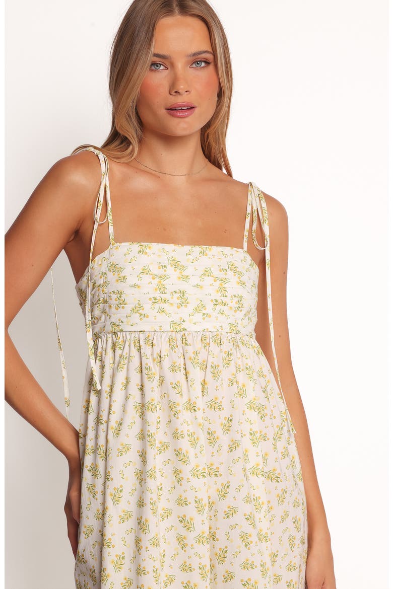 Ashtyn Pleated Bodice Maxi Sundress, Alternate, color, YELLOW FLORAL