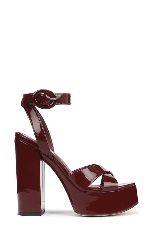Sam Edelman Savannah Ankle Strap Platform Sandal In Burgundy
