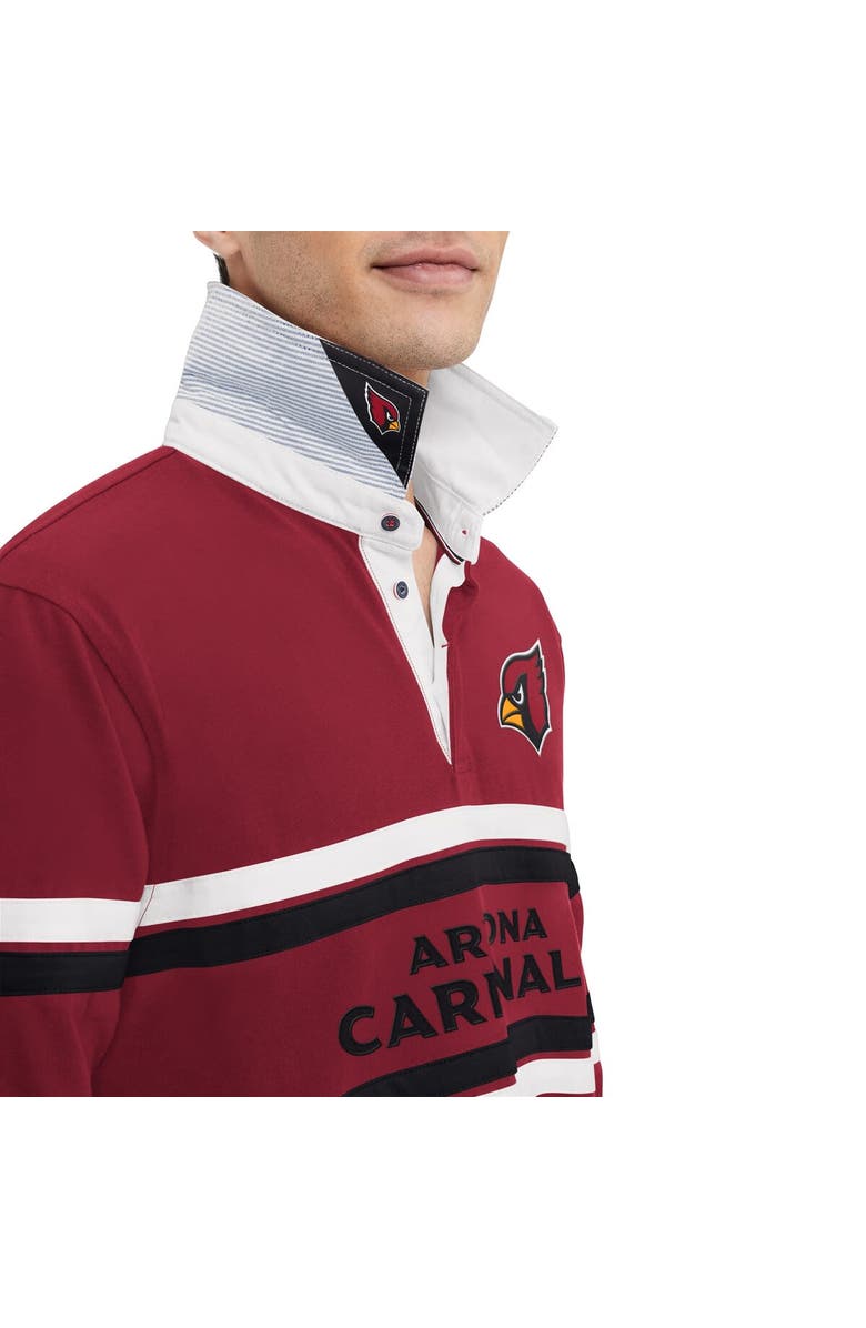 Tommy Hilfiger Men's Tommy Hilfiger Cardinal Arizona Cardinals Cory Varsity Rugby Long Sleeve T-Shirt, Alternate, color, Cardinal