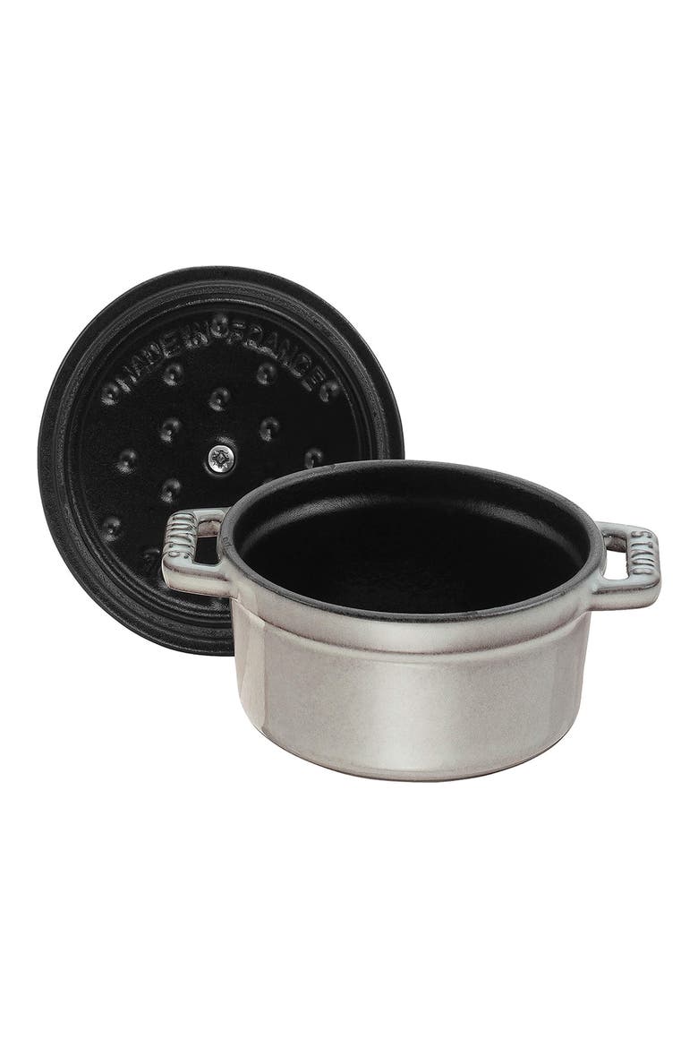 Enameled Cast Iron 0.25-Quart Mini Cocotte, Alternate, color, GRAPHITE GREY