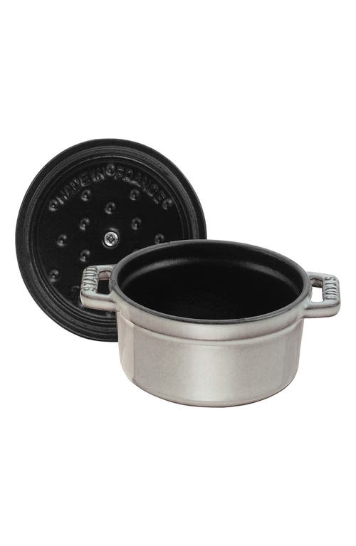 Staub Enameled Cast Iron 0.25-quart Mini Cocotte In Gray