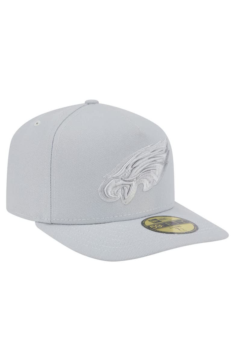 New Era Men's New Era Gray Philadelphia Eagles Color Pack A-Frame 59FIFTY Fitted Hat, Alternate, color, 