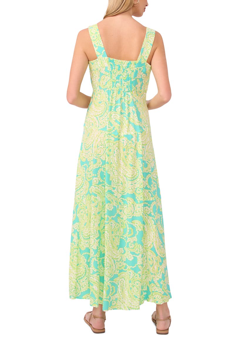Paisley Maxi Sundress, Alternate, color, LIME PRESS