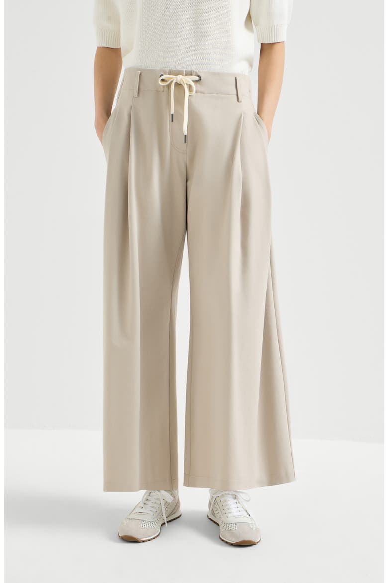 Couture interlock trousers, Main, color, Beige