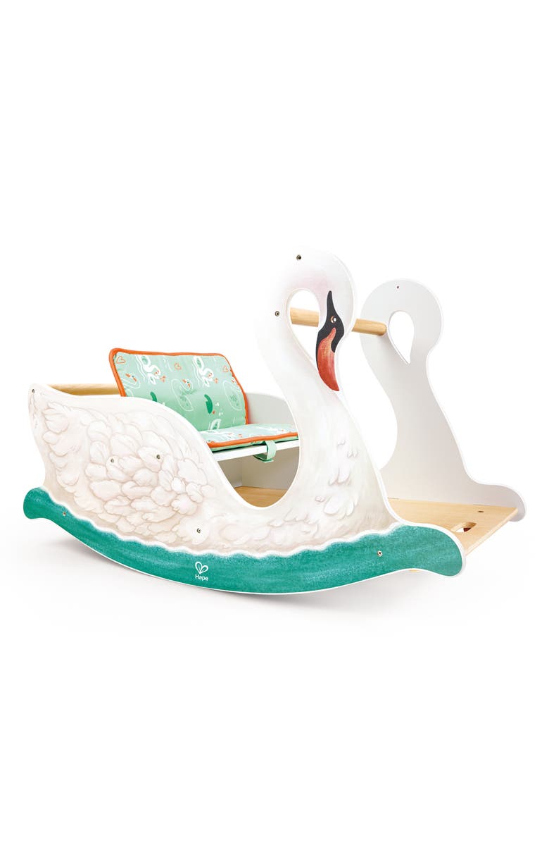 Hape 2-in-1 Rocking Swan, Main, color,
