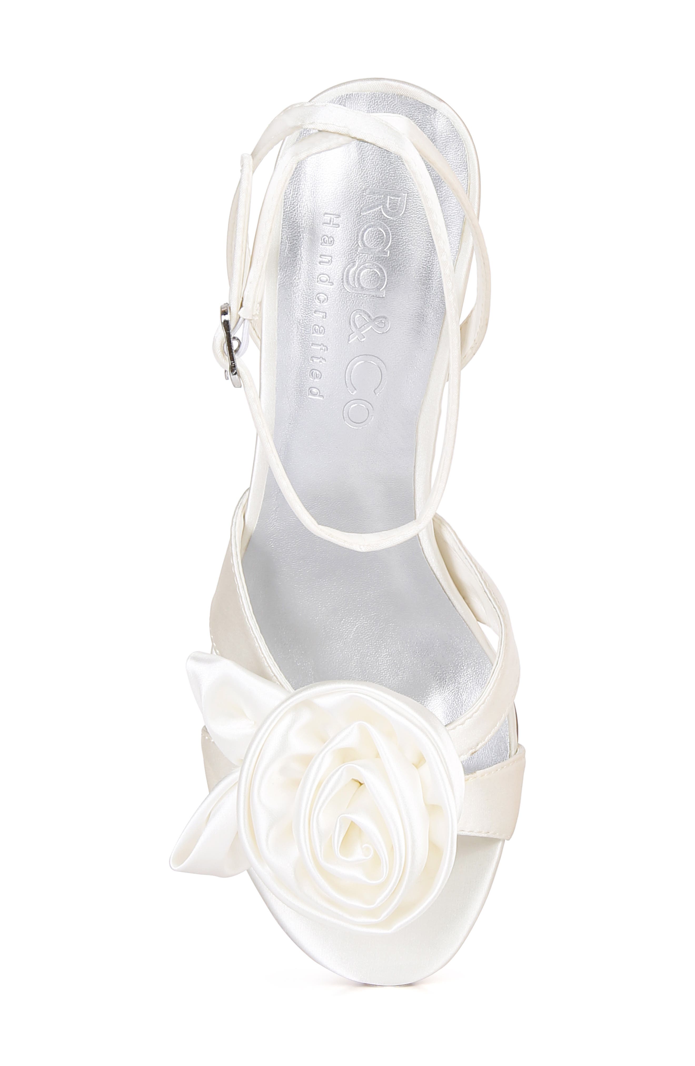 Rag & Co Chaumet Ankle Strap Sandal, Alternate, color, White