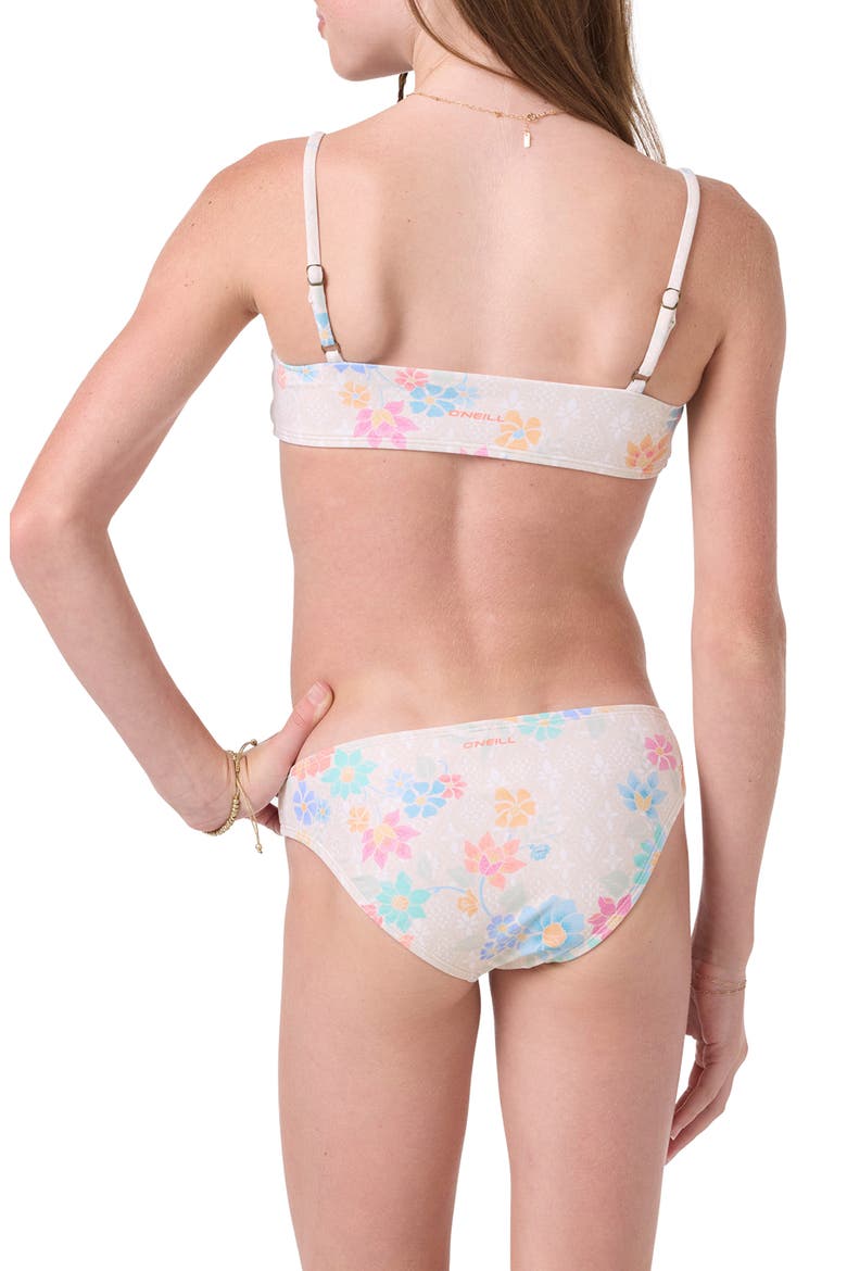 Kids' Bali Floral Two-Piece Swimsuit, Alternate, color, TAPIOCA