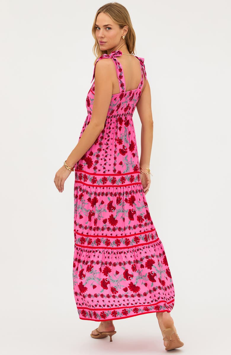 Beach Riot Charlotte Floral Cover-Up Sundress, Alternate, color, Redwood Floral