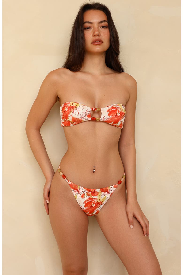 Bare Escape Super Cheeky Bikini Bottom, Alternate, color, Rouge